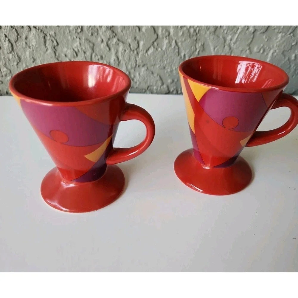 Espresso Ceramic Cups Modern Abstract 3